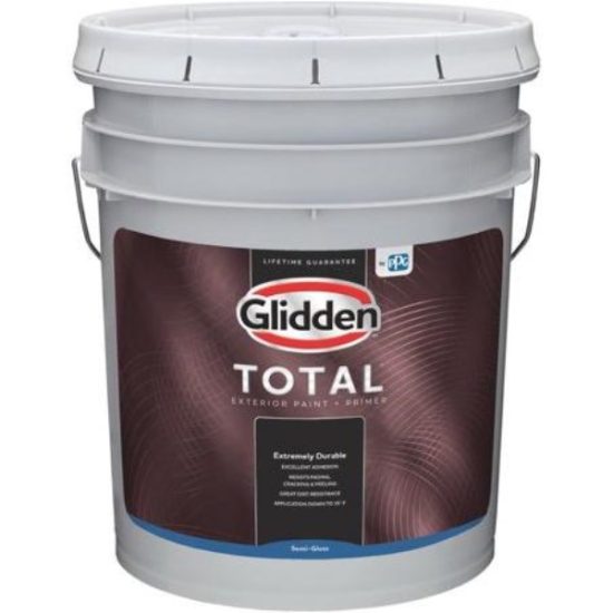 Glidden Total Exterior Paint + Primer Semi-Gloss Midtone Base 5 Gallon