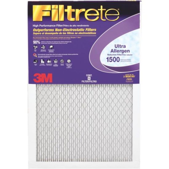 3M Filtrete 12 In. x 12 In. x 1 In. Ultra Allergen Healthy Living 1550 MPR Furnace Filter