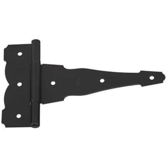 National 8 In. Black Ornamental Reversible T-Hinge