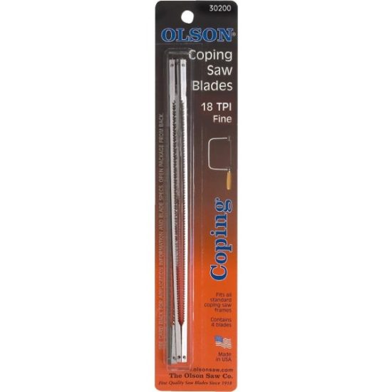 Olson 6-1/2 In. 18 TPI Coping Saw Blade (4-Pack)