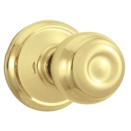 Schlage Bright Brass Georgian Dummy Door Knob