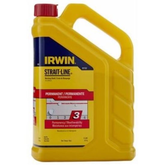 Irwin STRAIT-LINE 5 Lb. Red Permanent Chalk Line Chalk