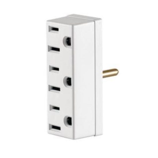 Leviton Brown 15A 3-Outlet Tap