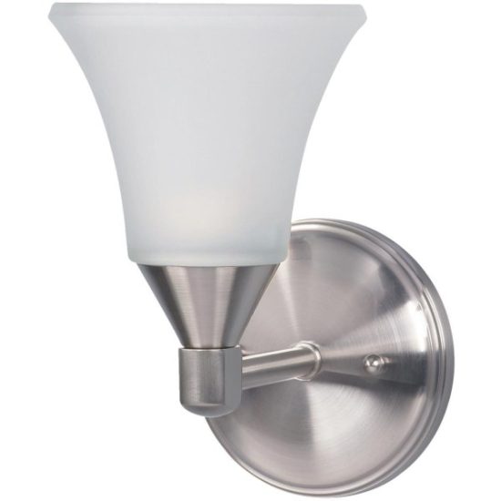 Home Impressions Grace 1-Bulb Brushed Nickel Vanity Bath Light Bar