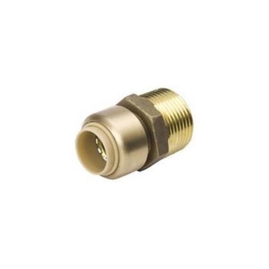 ProLine 1/2 In. x 3/4 In. MPT Brass Push Fit Adapter