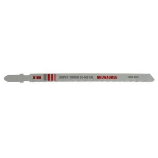 Milwaukee T-Shank 3 In. x 24 TPI Bi-Metal Jig Saw Blade, Metal Cutting (5-Pack)