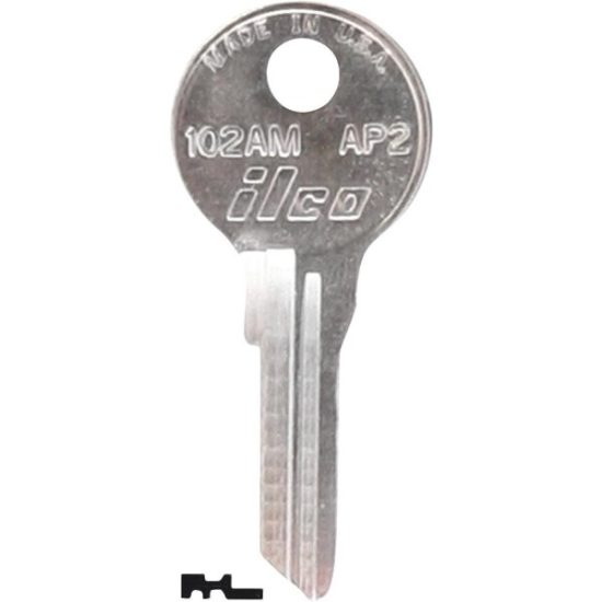 ILCO APS Nickel Plated File Cabinet Key, AP2/102AM (10-Pack)