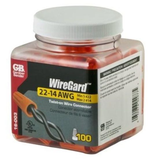Gardner Bender WingGard Small Orange 22 AWG to 14 AWG Wire Connector (100-Pack)