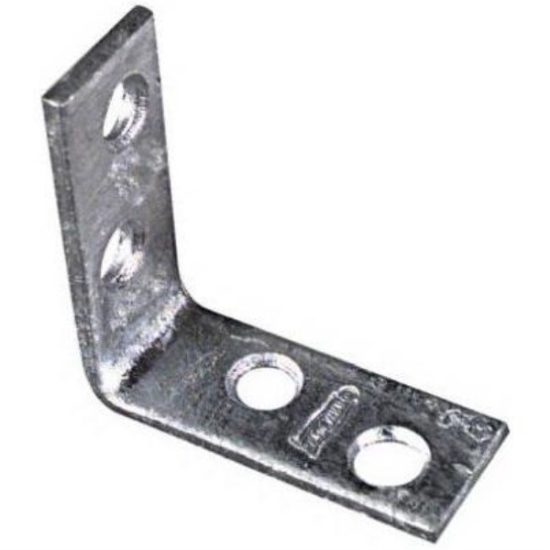 National Catalog V115 1-1/2 In. x 5/8 In. Galvanized Steel Corner Brace (4-Count)