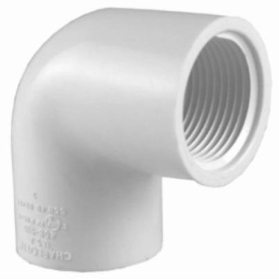 Charlotte Pipe 1/2 In. Female x Female Schedule 40 90 Deg. PVC Elbow (1/4 Bend)