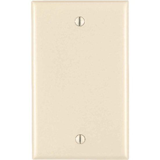 Leviton 1-Gang Standard Thermoset Blank Wall Plate, Light Almond