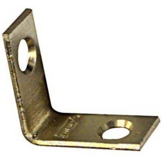 National Catalog V115 1 In. x 1/2 In. Brass Steel Corner Brace (4-Count)