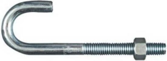 National 1/2 In. x 6 In. Zinc J Bolt