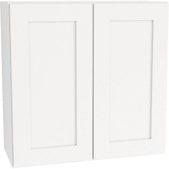 CraftMark Plymouth Shaker 30 In. W x 12 In. D x 30 In. H White Wall Kitchen Cabinet