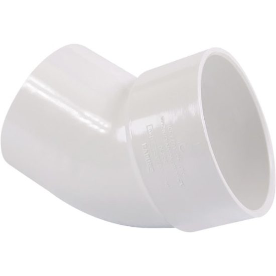 Charlotte Pipe 3 In. Schedule 30 45 Deg. DWV PVC Street Elbow (1/8 Bend)