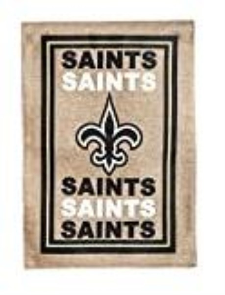 New Orleans Saints Limited Edition Logo Burlap House Flag