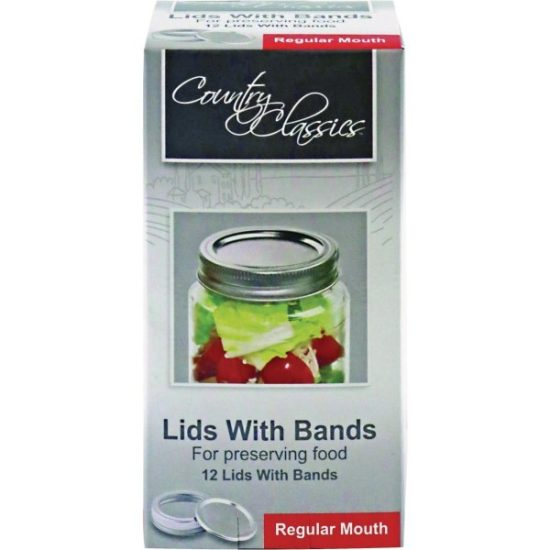Country Classics Regular Mouth Canning Jar Lids & Bands (12-Count)