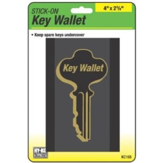 Key Wallet, Adhesive, Black