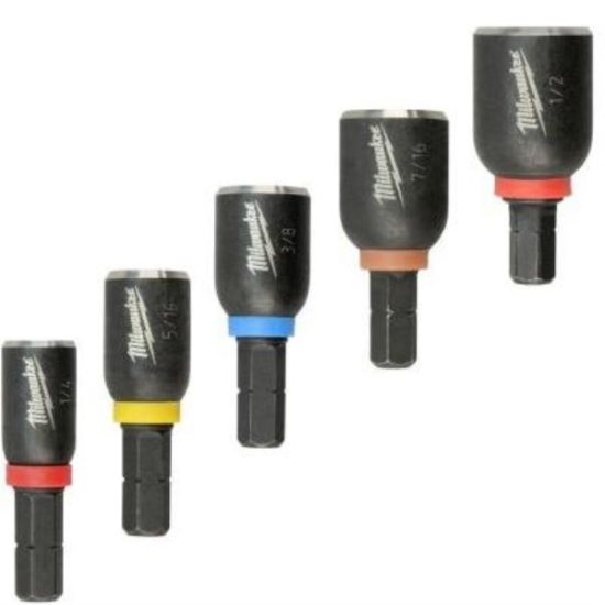 Milwaukee SHOCKWAVE 5-Piece Impact Magnetic Nutdriver Bit Set