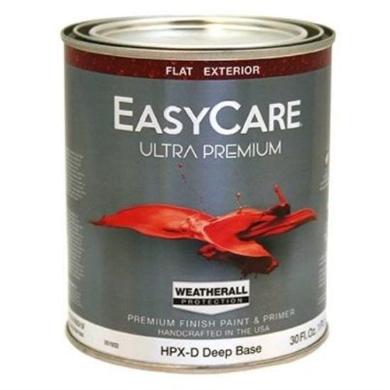 Ultra Premium Exterior WeatherAll Latex Paint, Flat Deep Base, 1-Qt.