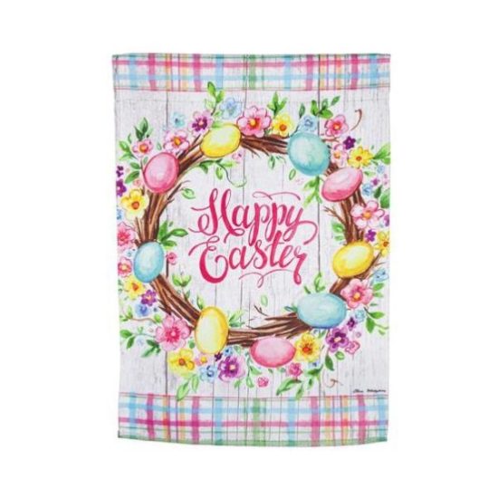 Evergreen Enterprises Floral Wreath Garden Suede Flag
