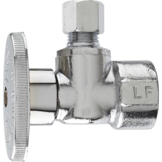 Do it Best 1/2 In. FIP x 1/4 In. OD Chrome-Plated Brass Quarter Turn Angle Valve