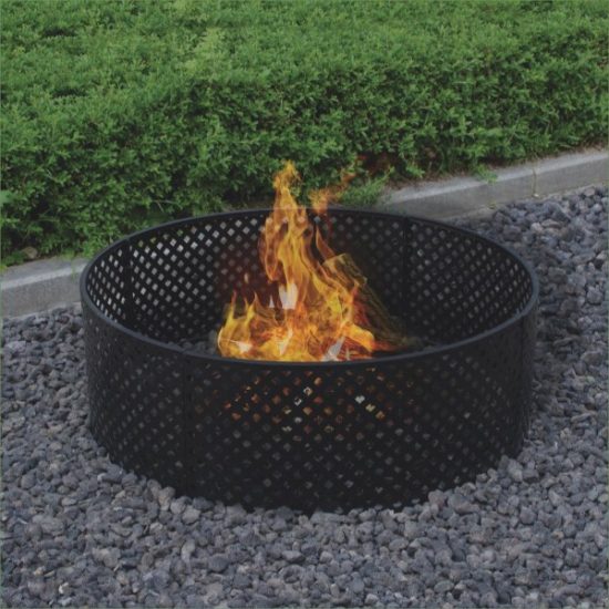 Bond 36 In. Powder Coated Steel Lattice Style Fire Ring