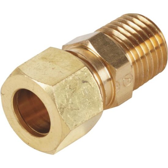 Do it 3/8 In. x 1/4 In. Brass Male Union Compression Adapter
