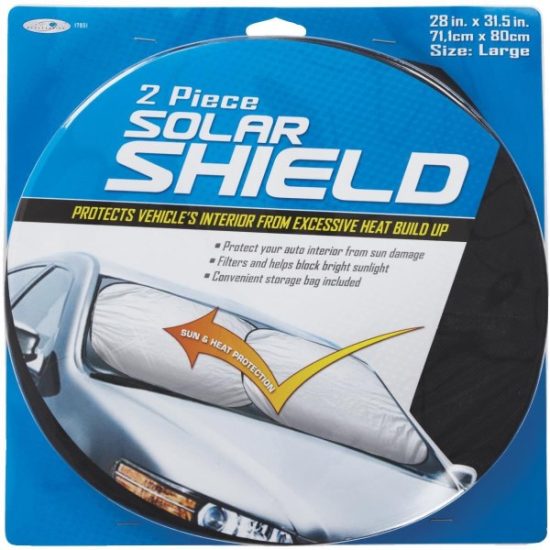 Custom Accessories  Basix Magic Shade 28-1/2 In. x 31-1/2 In. Silver Jumbo Sunshade (2-Pack)