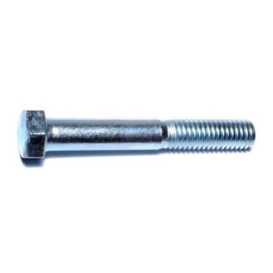 7/16"-14 X 3" Zinc Plated Grade 2 / A307 Steel Coarse Thread Hex Bolts HBHS-332