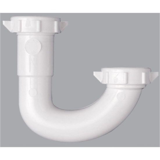 Do it Best 1-1/2 In. or 1-1/4 In. White Plastic J-Bend, Bagged