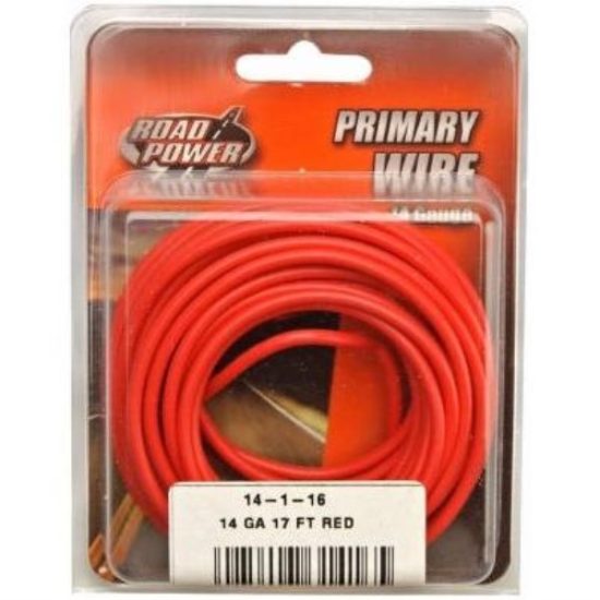 ROAD POWER 17 Ft. 14 Ga. PVC-Coated Primary Wire, Red