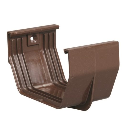 Amerimax 5 In. Contemporary Brown Vinyl Gutter Slip Joint Connector