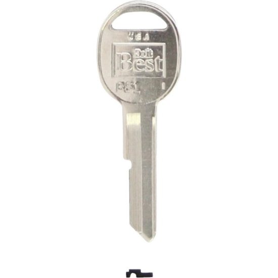 ILCO GM Nickel Plated Automotive Key, B51 / S1098D (10-Pack)