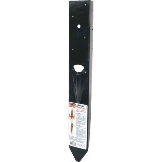 Simpson Strong-Tie Steel Black Powder-Coated Fence Post Mender