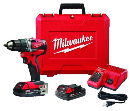 Milwaukee M18 18-Volt Lithium-Ion Brushless 1/2 In. Compact Cordless Drill/Driver Kit