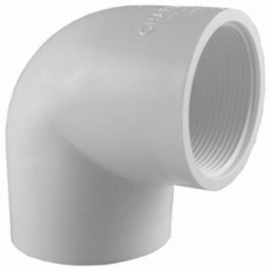 Charlotte Pipe 1 In. Slip x 3/4 In. Female Schedule 40 90 Deg. PVC Elbow (1/4 Bend)