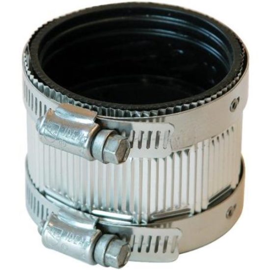 Black Swan 1-1/2 In. Neoprene No-Hub Coupling with Stainless Steel Clamps