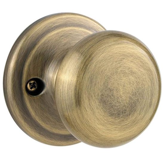 Kwikset Signature Series Antique Brass Juno Dummy Door Knob