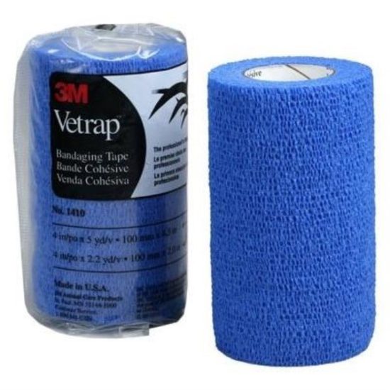 3M Vetrap 4 In. x 5 Yd. Blue Bandaging Wrap