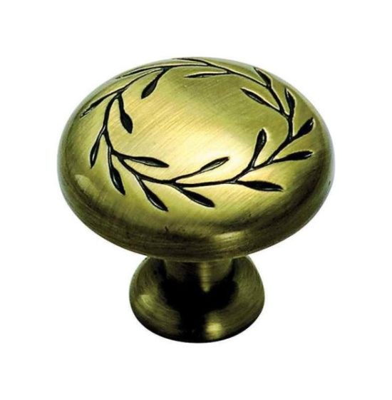 Amerock Inspirations Elegant Brass 1-1/4 In. Cabinet Knob