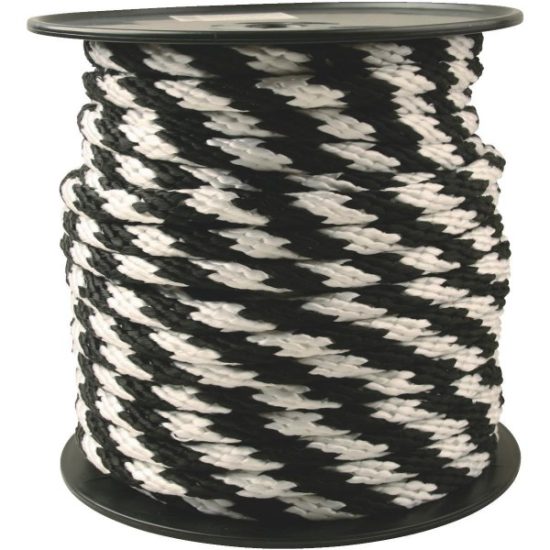 Do it Best 5/8 In. x 150 Ft. Black & White Derby Polypropylene Rope