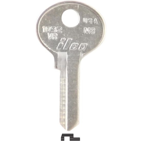 ILCO Master Nickel Plated Padlock Key, M3 / 1092VR (10-Pack)
