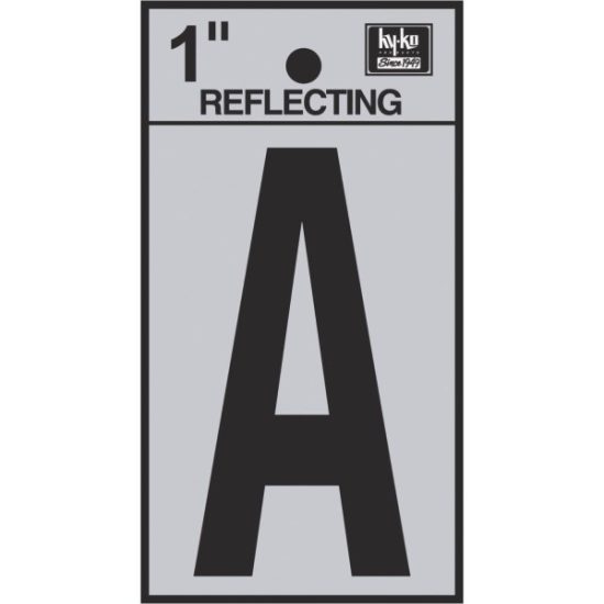 Hy-Ko Vinyl 1 In. Reflective Adhesive Letter, A
