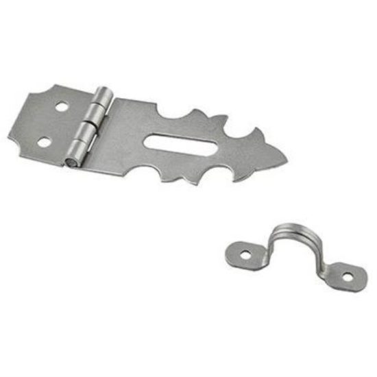 National 5/8 In. x 1-7/8 In. Satin Nickel 2-Hole Decorative Hasp