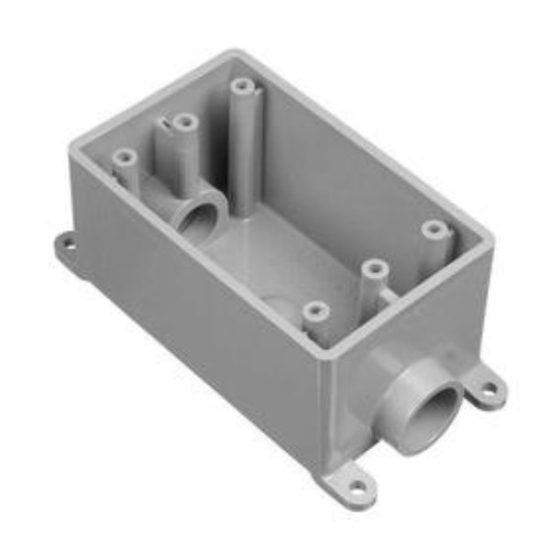 Carlon 1-Gang PVC Molded Rigid Non-Metallic Dead-End Termination Wall Box, 1/2 In. Outlet
