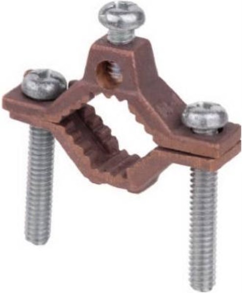 Halex 1-1/4 In. to 2 In. Set Screw Heavy-Duty Ground Pressure Cast Brass Ground Clamp