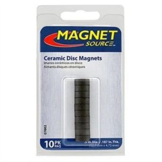 Master Magnetics 1/2 in. Multi-Pole Ceramic Magnetic Disc (10-Pack)