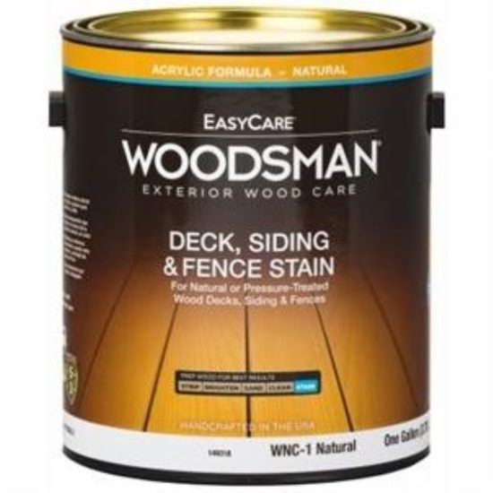 Deck, Siding & Fence Stain, Acrylic, Natural, 1-Gallon