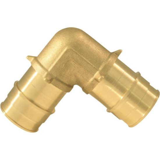 Apollo Retail 1 In. Barb x 1 In. Barb 90 Deg. Brass PEX Elbow, Type A (1/4 Bend)